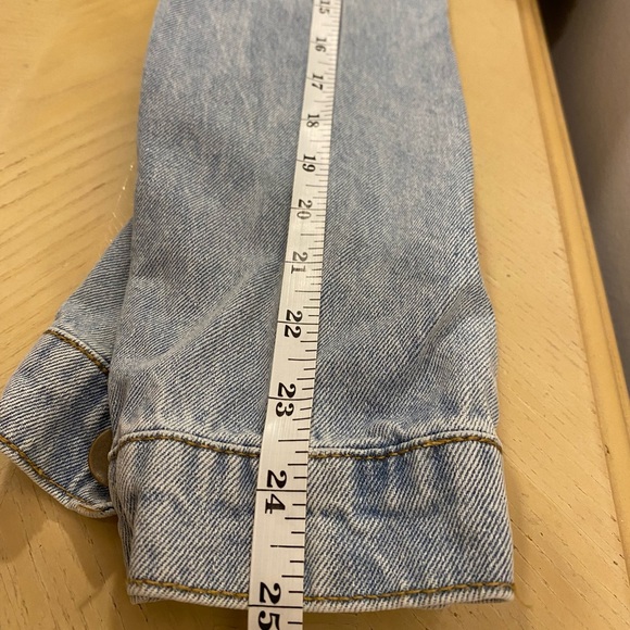Mono B woman cropped Distressed Puffed Long sleeve Denim Jacket size Small - Picture 12 of 16